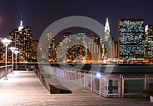 Manhattan skyline at Nights