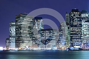 Manhattan skyline at Nights