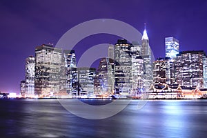 Manhattan skyline at Nights