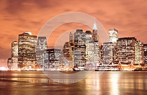 Manhattan skyline at Nights