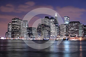 Manhattan skyline at Nights