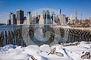 Manhattan Skyline with the One World Trade Center building