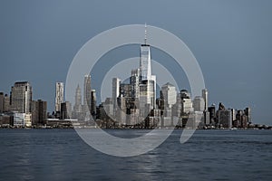 Manhattan Skyline over Hudson rive in New York City