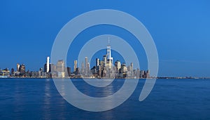 Manhattan Skyline over Hudson rive in New York City