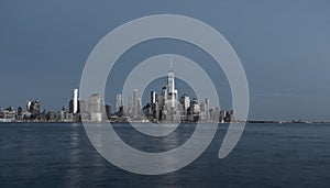 Manhattan Skyline over Hudson rive in New York City