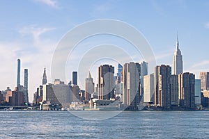 Manhattan Skylines of the Murray Hill and Kips Bay Neighborhoods along the East River in New York City photo