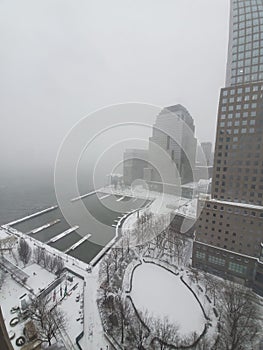 Manhattan snow from the 20 floor photo