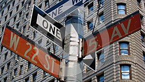 Manhattan street signs