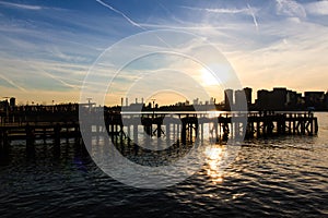 Manhattan at sunset