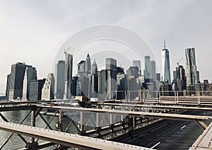 Manhattan view from Brooklyn Bridge