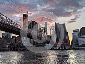 Manhattan view from Roosevelt Island during Covid 19