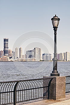 Manhattan west side promenade street lamp