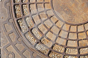 Manhole cover.