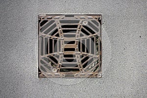 Manhole cover metal storm drain