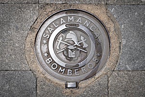 Manhole Cover in Salamanca, Spain photo