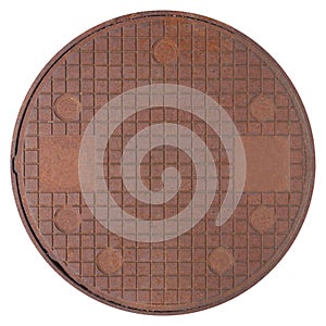 manhole isolated over white