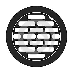Manhole sewer vector black icon. Vector illustration hatch street on white background. Isolated black illustration icon of manhole