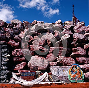 Mani heap in Tibet