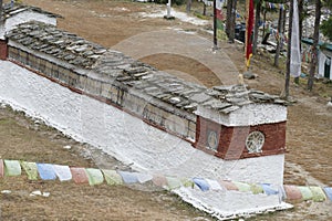 Mani wall near the Chendebji chorten
