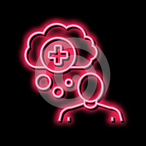 mania psychological problems neon glow icon illustration