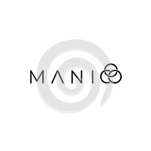 Mania vector logo. Circles logo. 3 circles emblem.