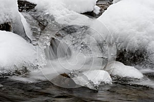 Maniava river in winter