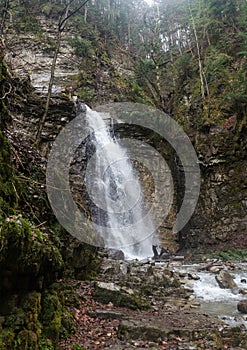 Maniavskii Waterfall. Ukraine