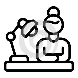 Manicure artist icon outline vector. Professional manicurist