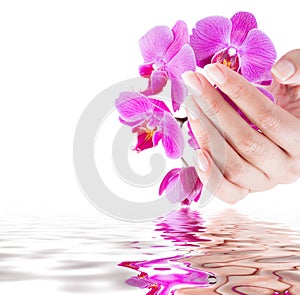 Manicure and beauty background