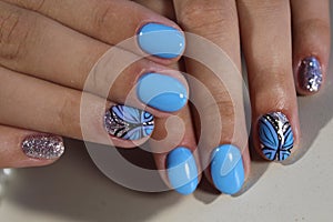 Manicure design nail polish gel