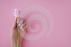 Manicure and flower