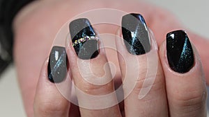 manicure gel with cat eye