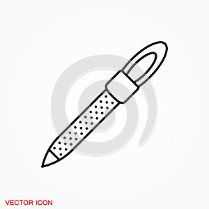 Manicure icon logo, illustration, sign symbol for design