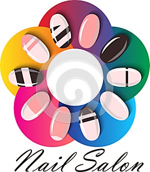 Manicure or nail salon logo