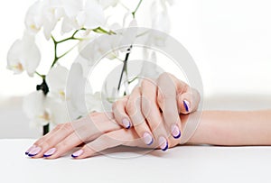 Manicure and orchid