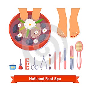 Manicure pedicure foot spa beauty care set