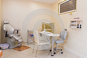 Manicure room and pedicure armchair
