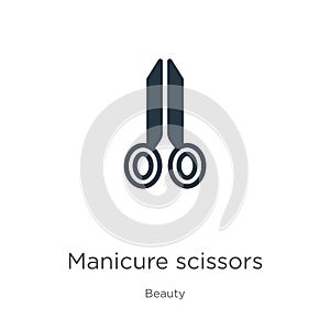 Manicure scissors icon vector. Trendy flat manicure scissors icon from beauty collection isolated on white background. Vector