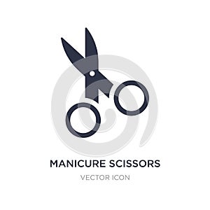 manicure scissors icon on white background. Simple element illustration from Beauty concept