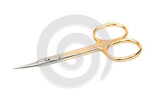 Manicure scissors isolated photo