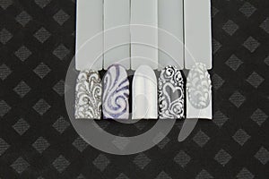 Manicure templates on black 8