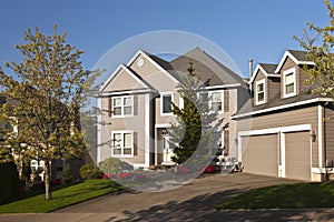 Manicured residential house Clackamas Oregon.