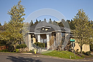 Manicured residential house Clackamas Oregon.