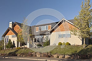 Manicured residential house Clackamas Oregon.