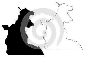 Maniema Province map vector