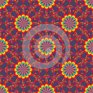 Manihot Palmata symmetry seamless pattern