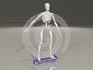 Maniken on a hoverboard