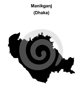 Manikganj outline map