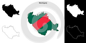 Manikganj outline map