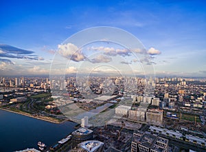 Manila Cityscape, Philippines. Bay City, Pasay Area. Skyscrapers in Background